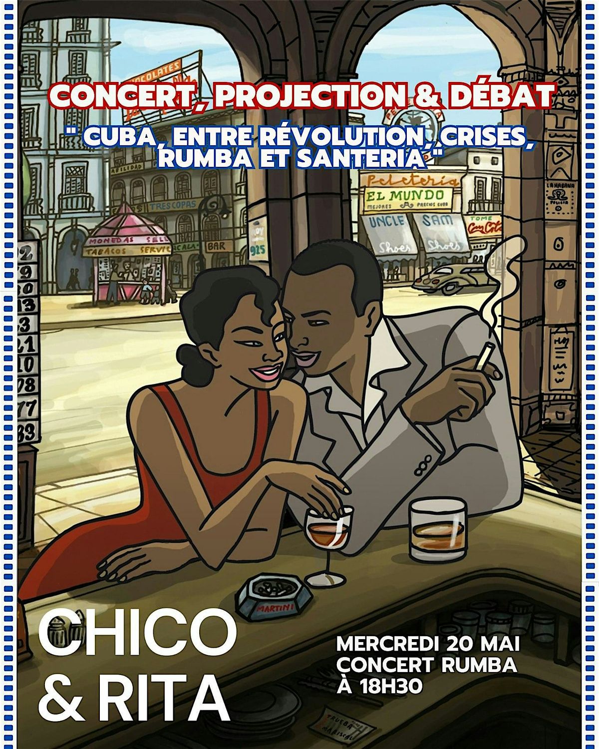 Concert Rumba, Projection de "Chico & Rita" et d\u00e9bat sur Cuba