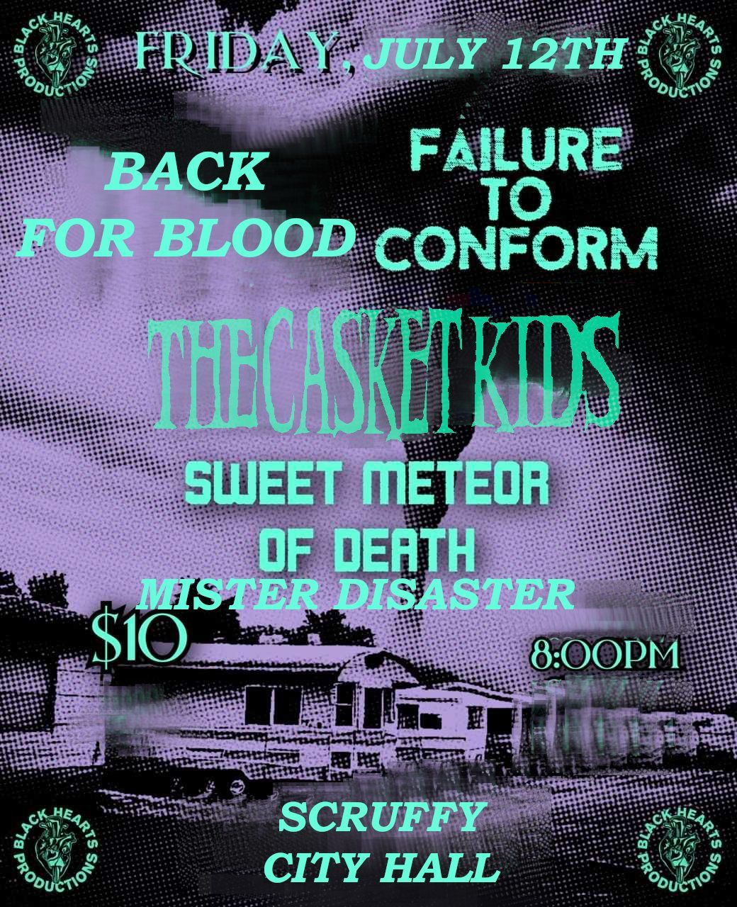 Black Hearts Productions: The Casket Kids, Failure 2 Conform, Sweet Meteor Of Death Back For Blood,