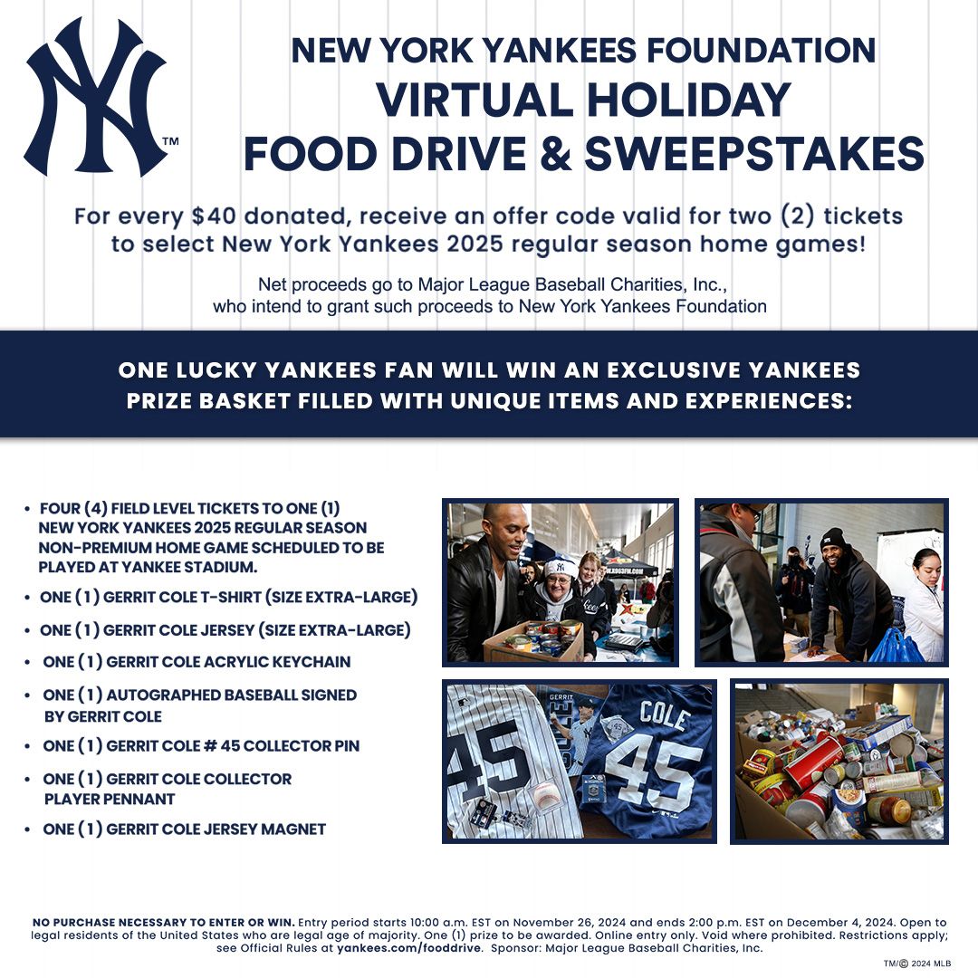 2025 New York Yankees Season Tickets (Includes Tickets To All Regular Season Home Games)