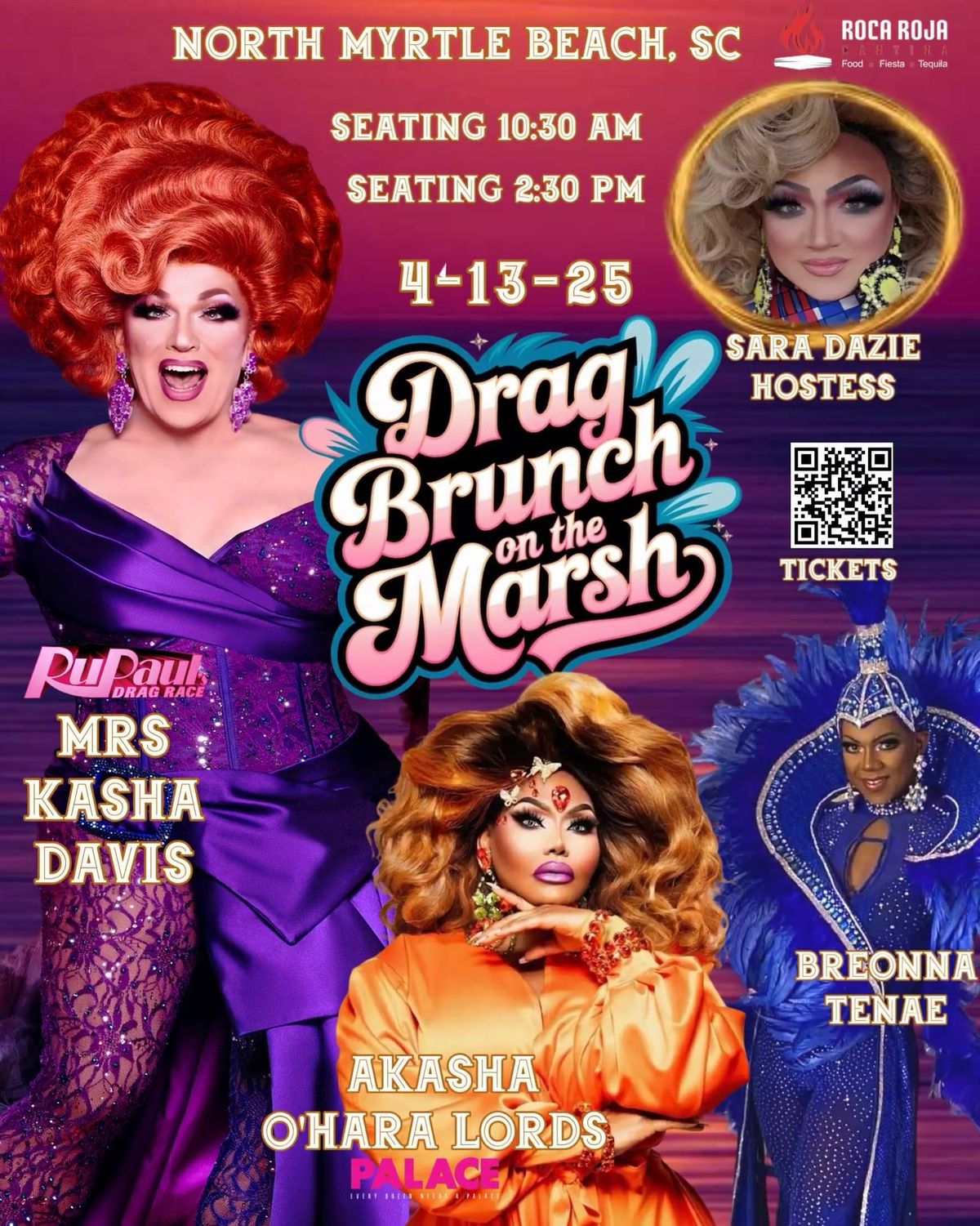 Mrs Kasha Davis from RuPaul's drag race @ Drag Brunch on the Marsh in North Myrtle Beach, SC