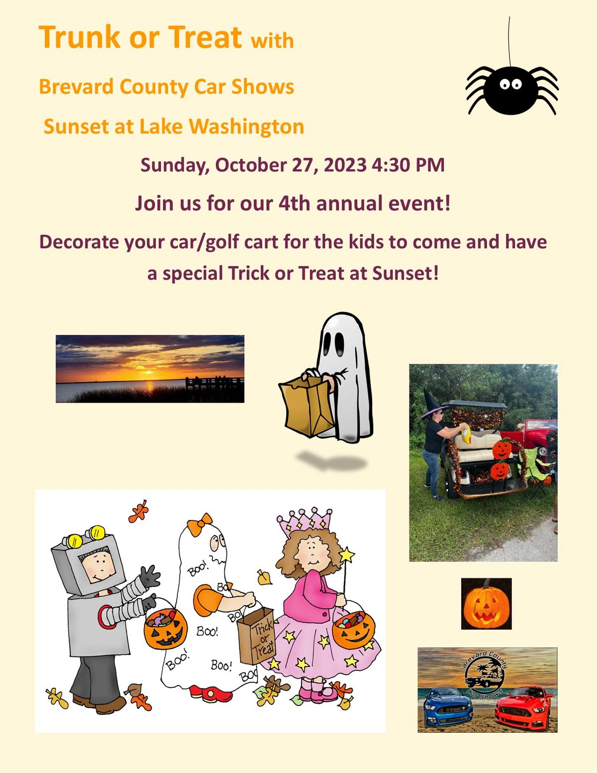 Trunk or Treat\/ Car Show Golf Cart event, At Lake Washington