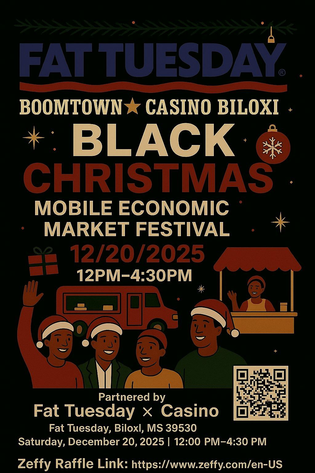 Black Christmas Mobile Economic Market Festival
