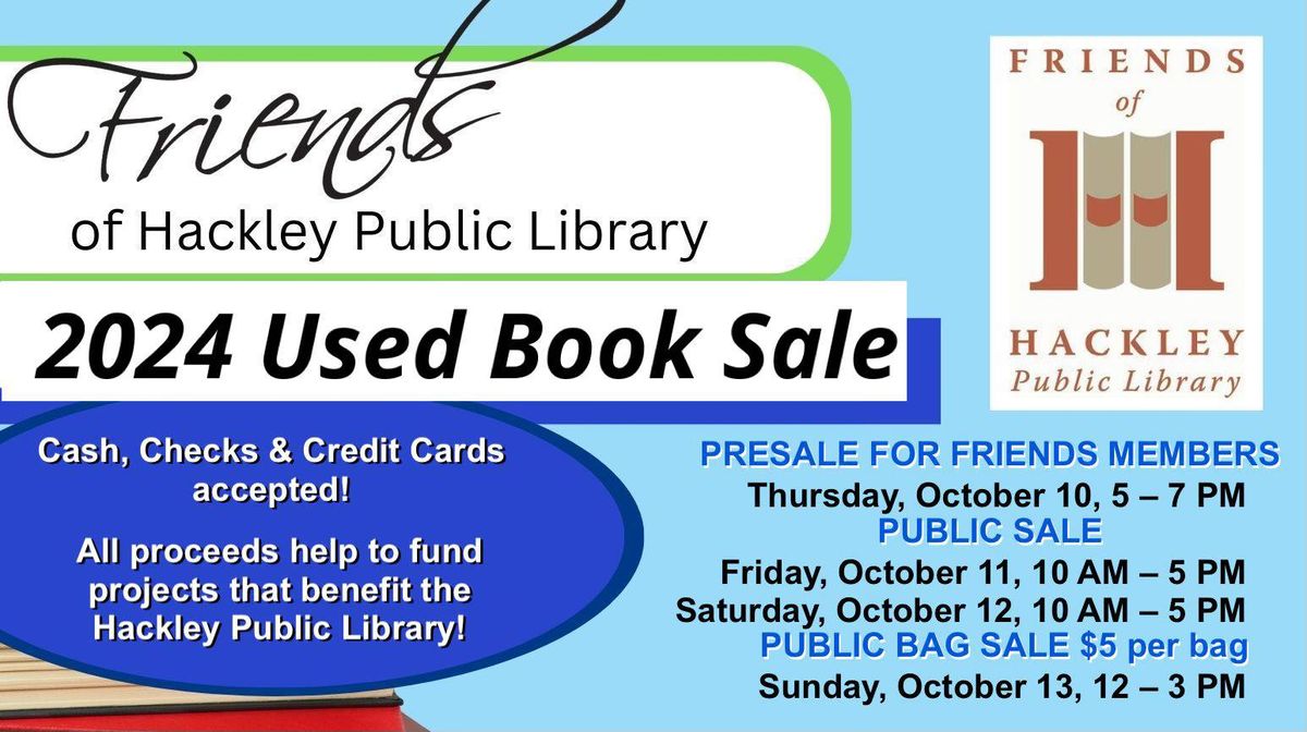 Friends of Hackley Public Library 2024 Used Book Sale