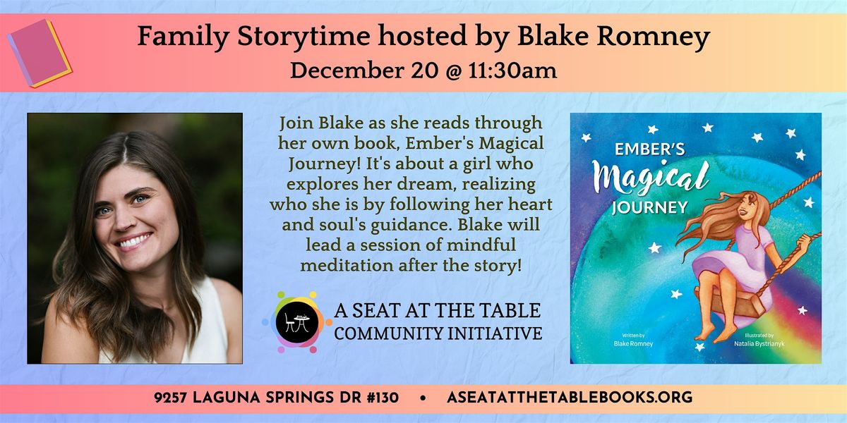 Author Storytime: "Ember's  Magical Journey" by Blake Romney