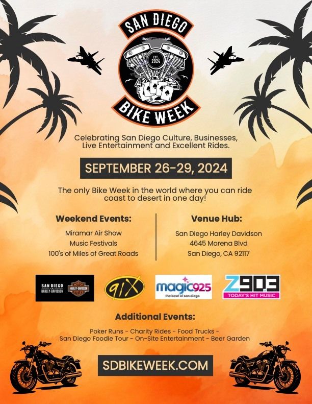 Bike week sept 26-29 senders only and live bands