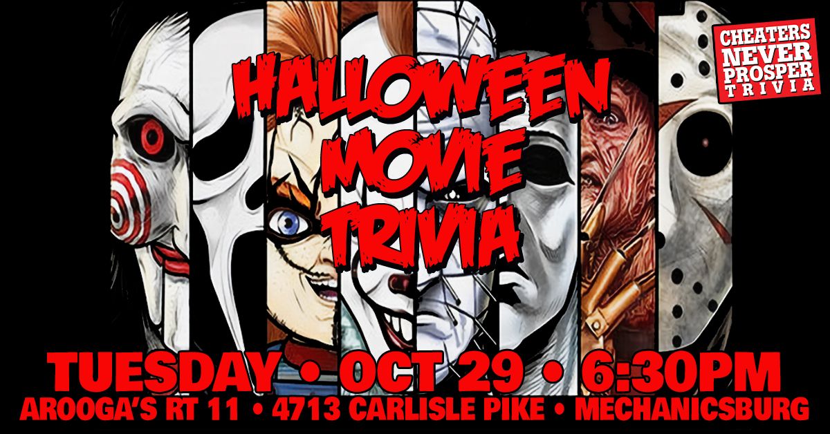 Halloween Movie Trivia at Arooga's Rt 11 - Mechanicsburg