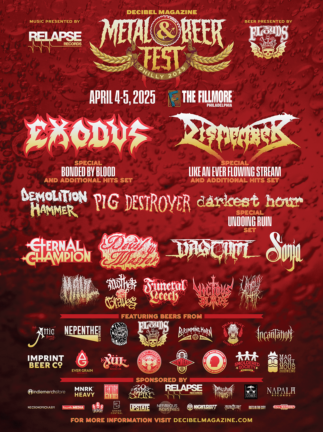 Decibel Metal & Beer Fest (Saturday Pass) with Exodus (21+)