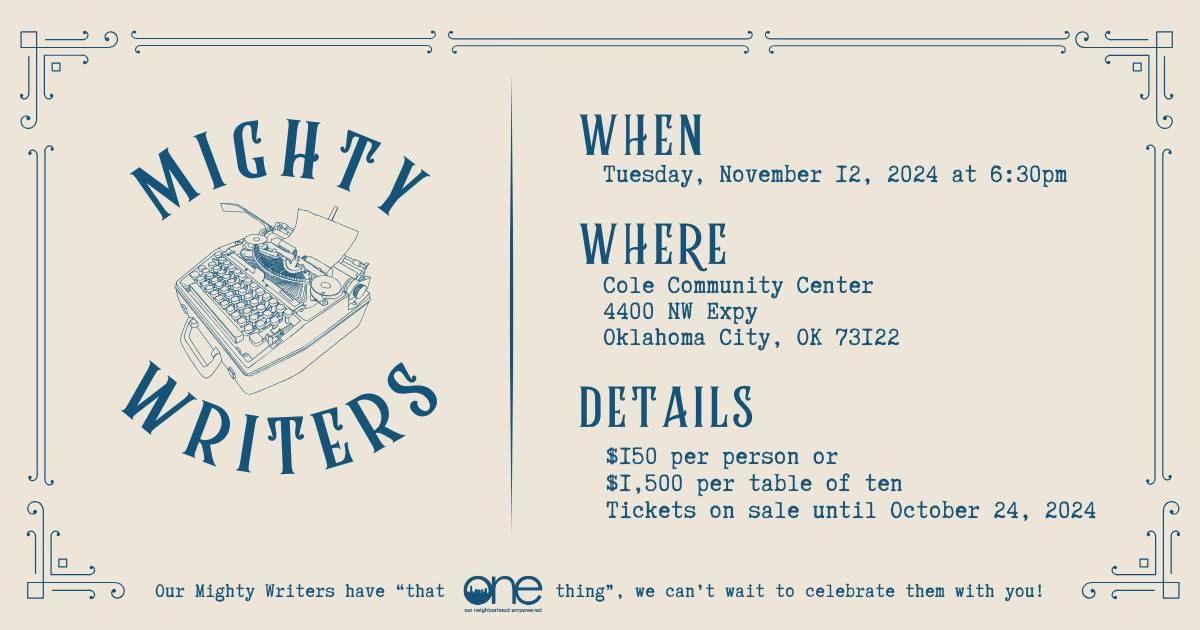 Mighty Writers Gala (Tickets required for entrance!)