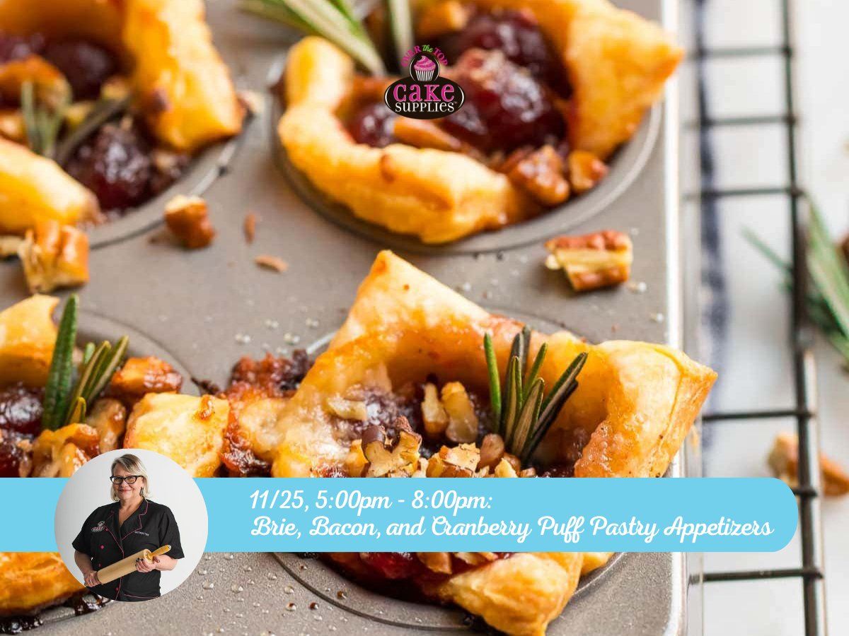 BRIE, BACON & CRANBERRY PUFF PASTRY APPETIZERS 