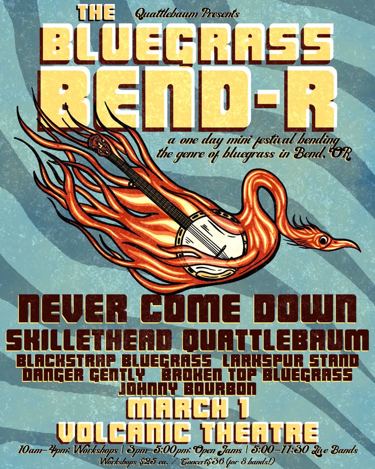 The Bluegrass Bend-r ~ a one day mini fest feat. Never Come Down, Skillethead, Quattlebaum and more!