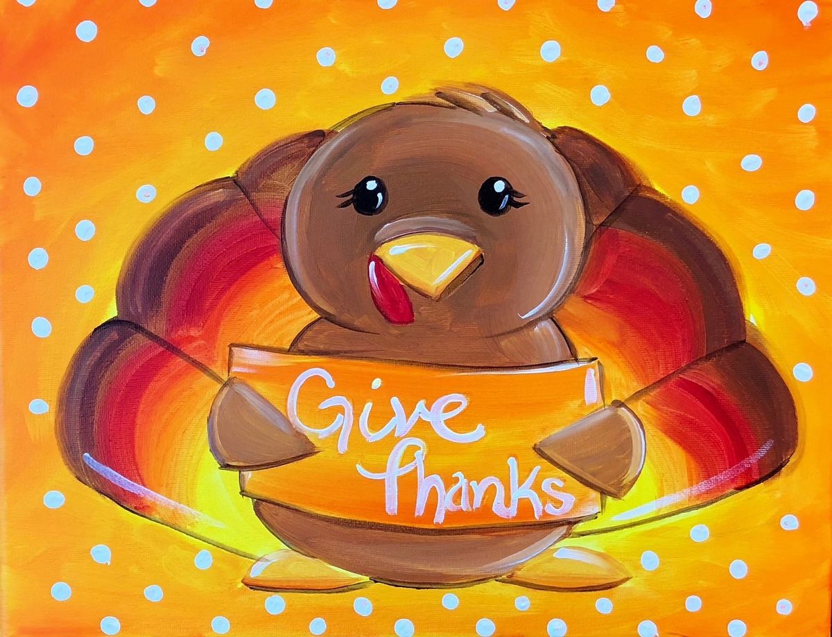 Give Thanks Cookies and Canvas | Open to all ages @ Wine and Canvas \u2013 Lansing