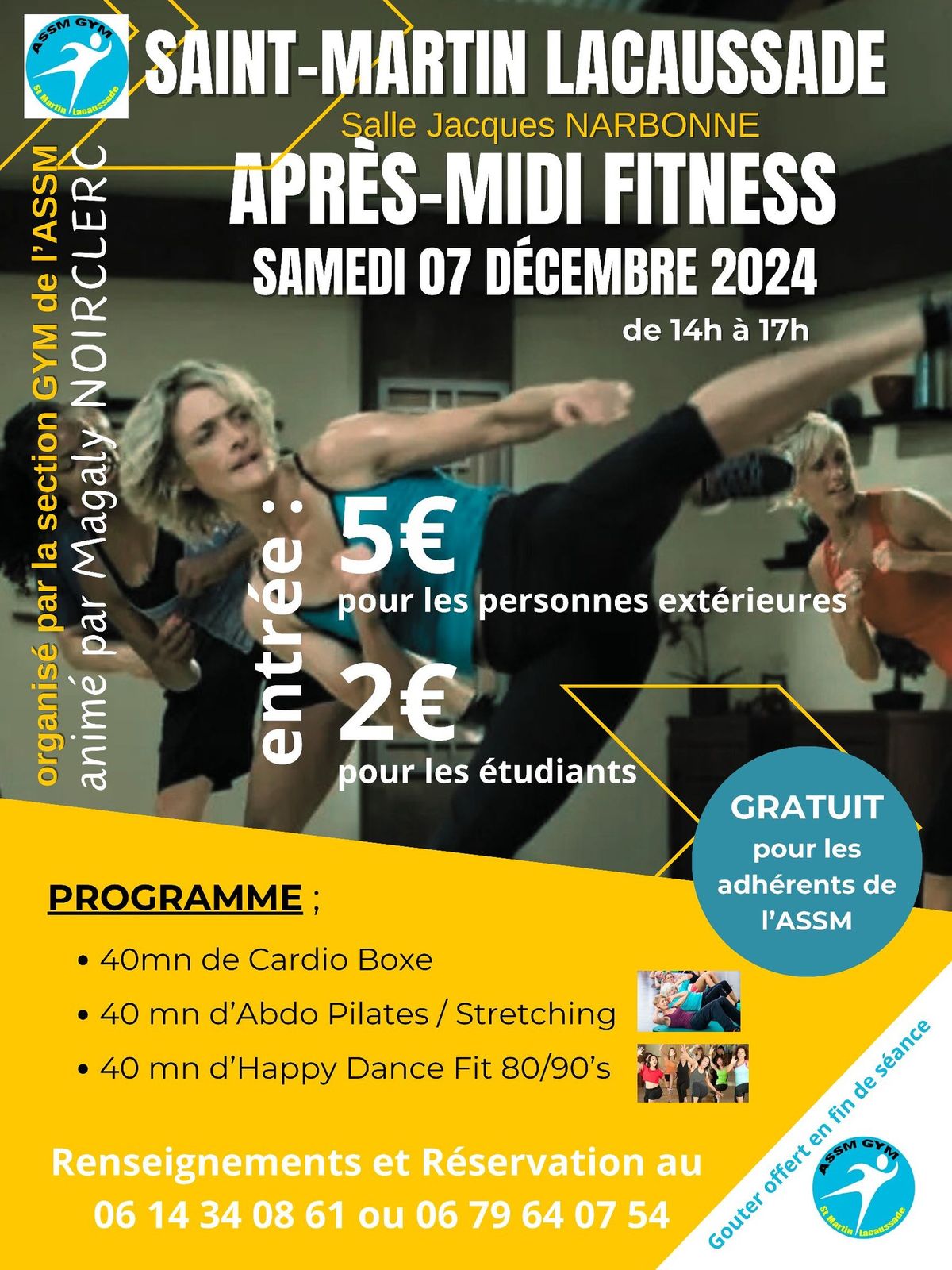 Apr\u00e8s-midi FITNESS organis\u00e9 par ASSM GYM 