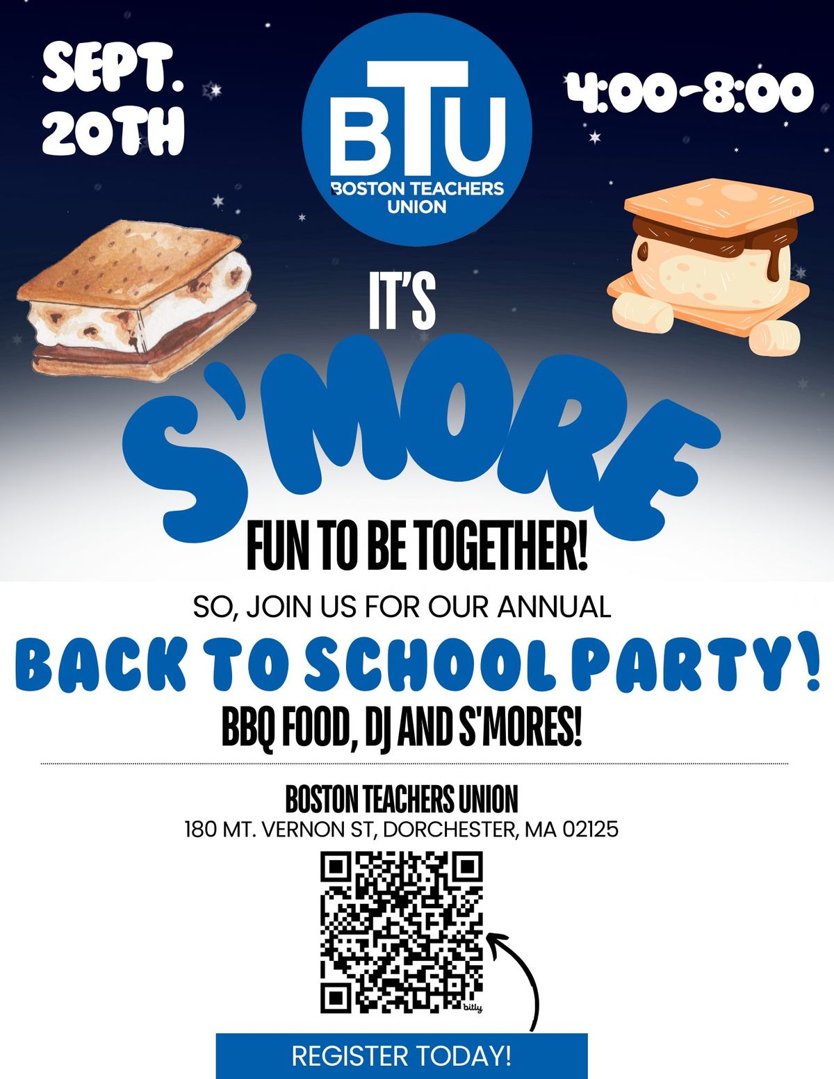 BTU Member Back to School Party