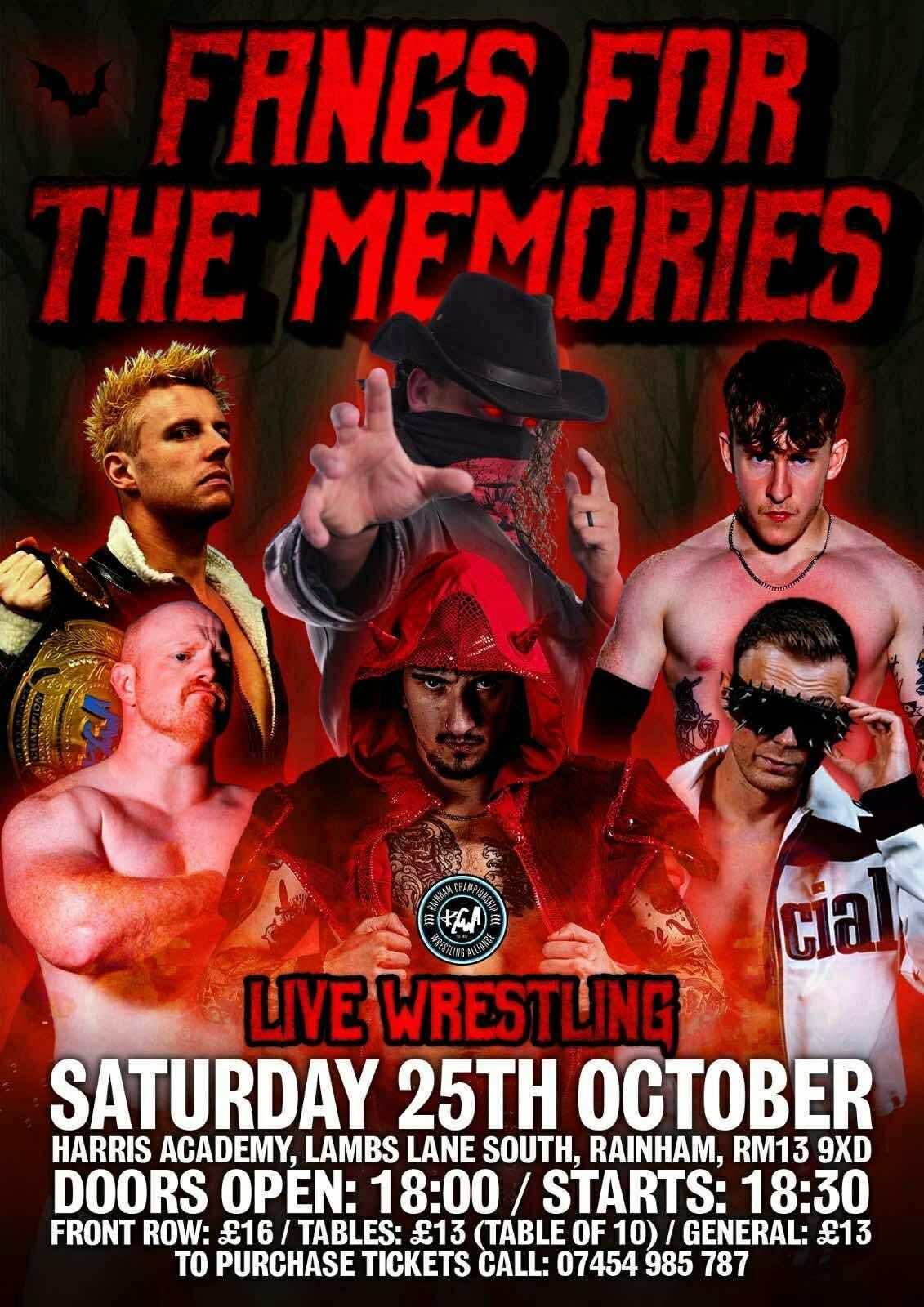 RCWA presents - Fangs for the Memories - LIVE WRESTLING