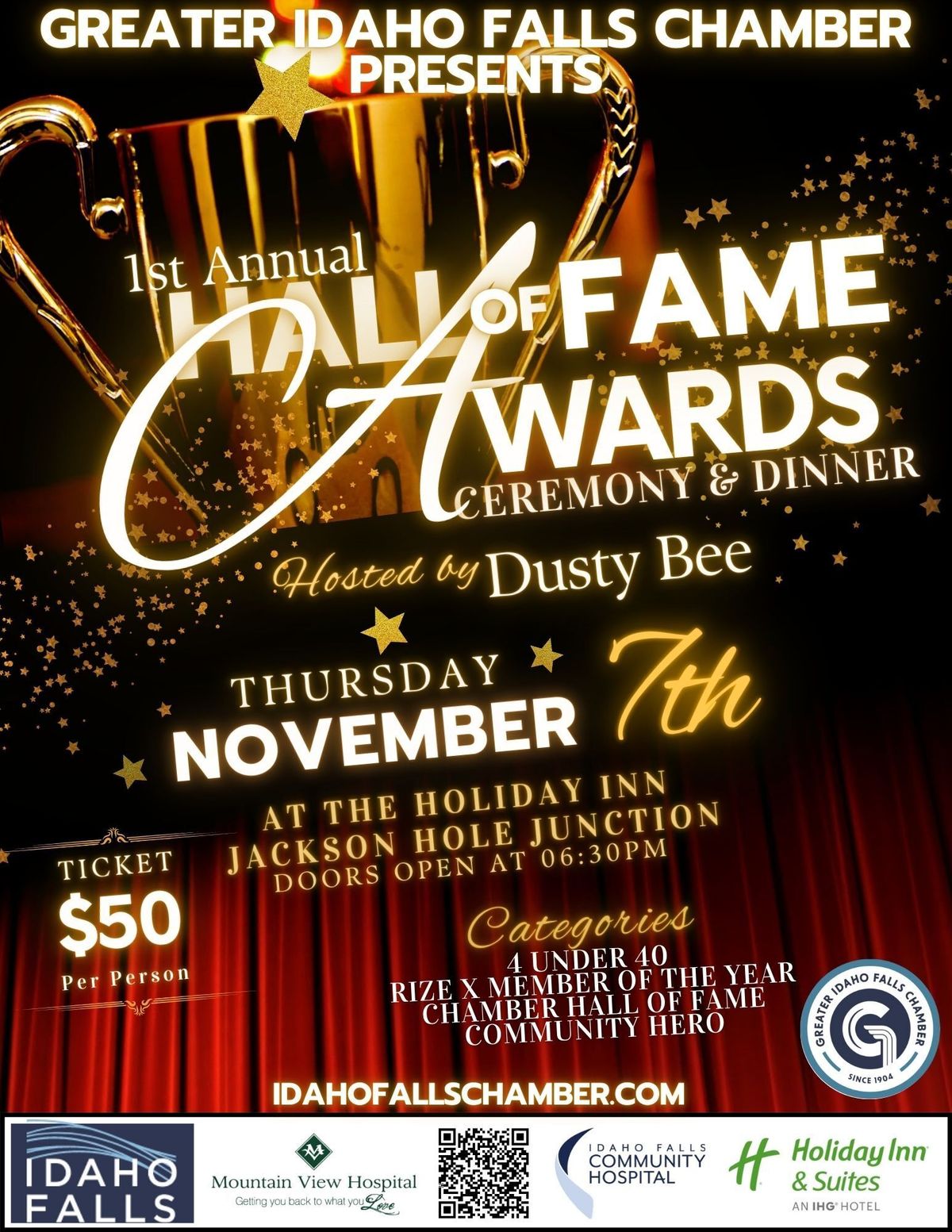 1st Annual Hall of Fame Awards Ceremony & Dinner - November 7th, 2024