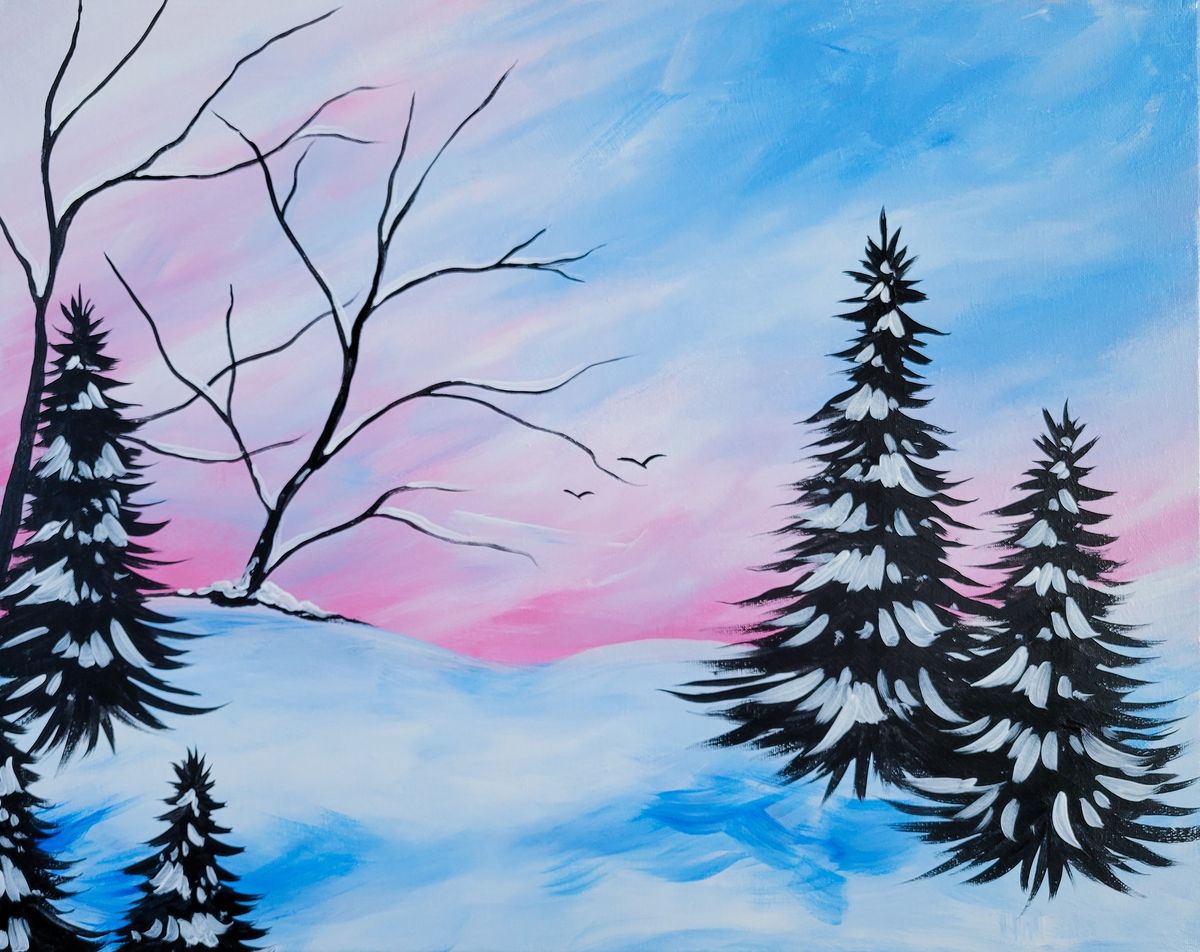 Paint + Sip: "Snowy Sunset" at JAX's Bar + Grill