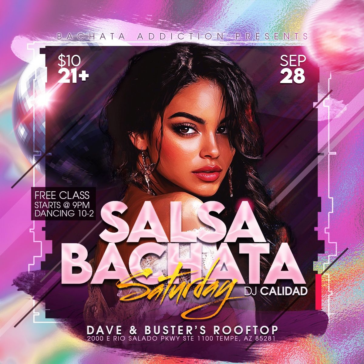 Salsa Bachata Saturday at Dave & Buster's! \/\/ Only once a month!