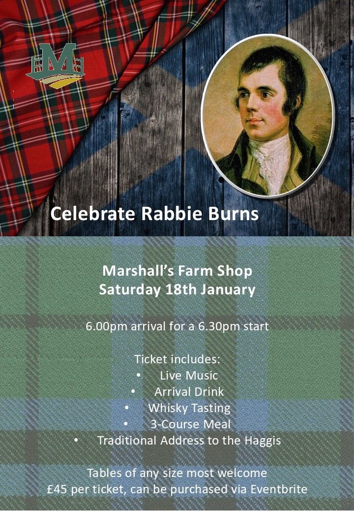 Celebrate Rabbie Burns at Marshall\u2019s Farm Shop