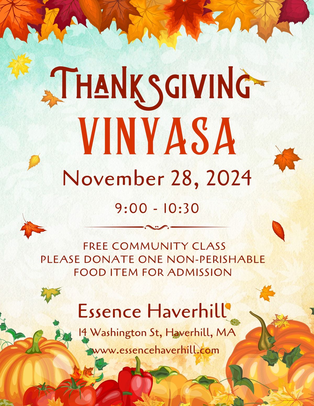 FREE Thanksgiving Vinyasa