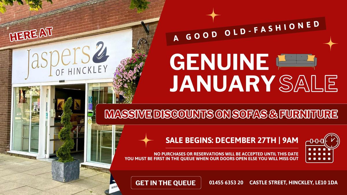 Jaspers Good Old-Fashioned Genuine January Sale