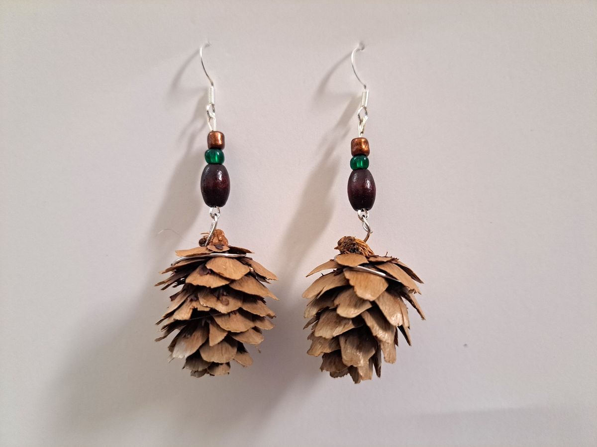 Wild Woodland Jewelry: Pinecone Earrings