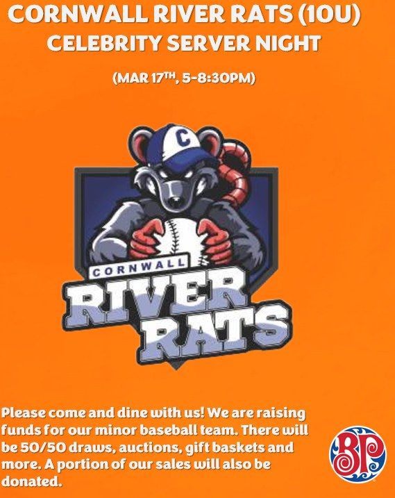 Cornwal River Rats (10U) - Celebrity Server Night