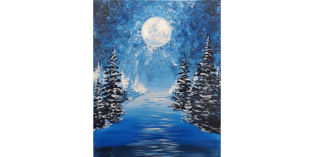 Blue Winter River - Paint and Sip in Boston | Classpop!\u2122