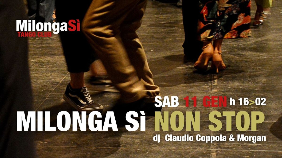 Milonga  S\u00ec Non Stop sabato 11 gennaio