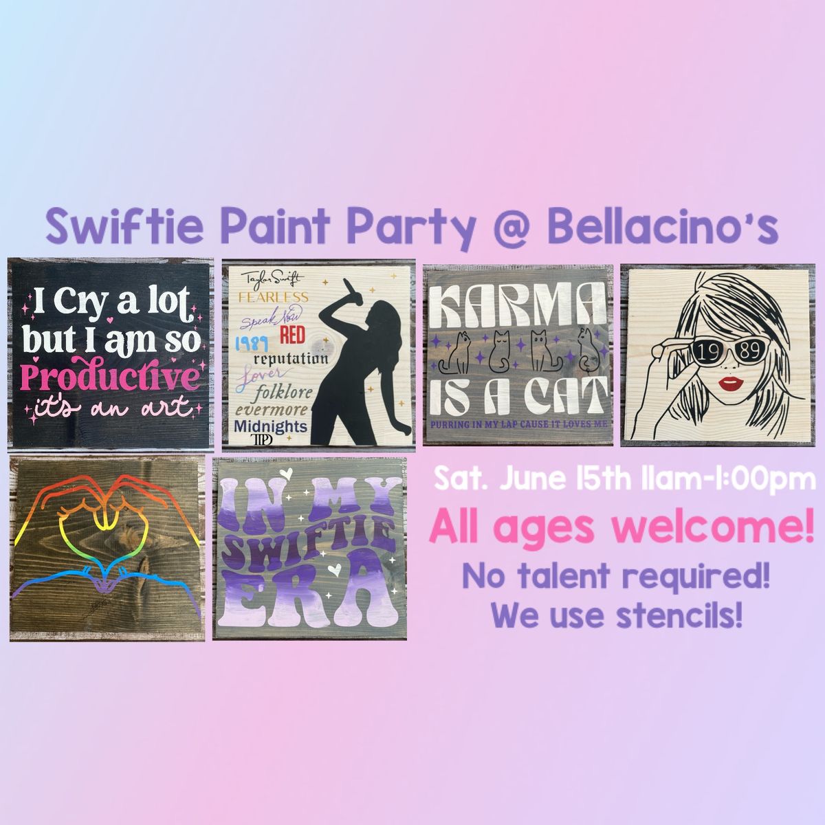 Swiftie Paint Party at Bellacino's