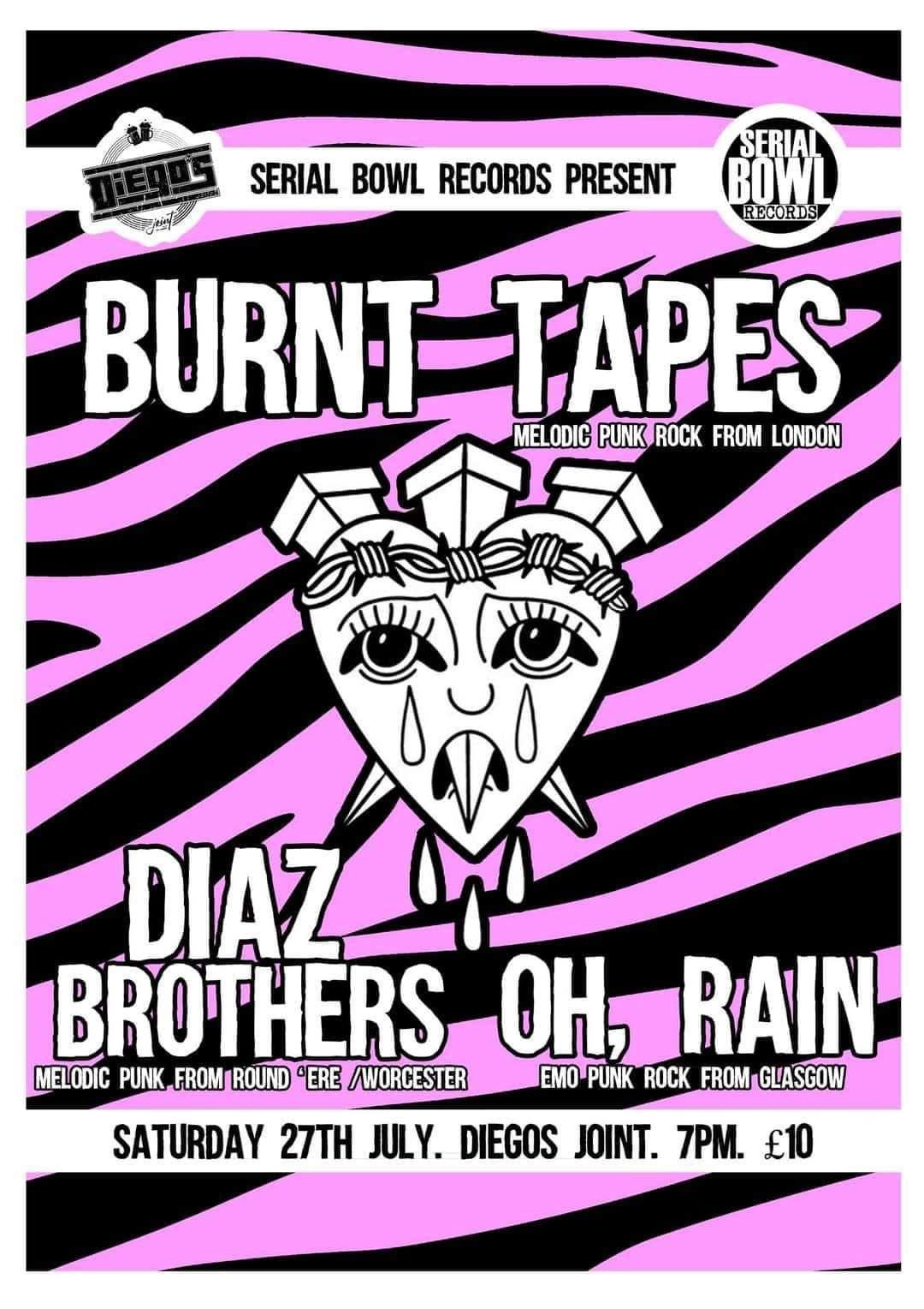 Burnt Tapes, Diaz Brothers, Oh, Rain - Sunderland
