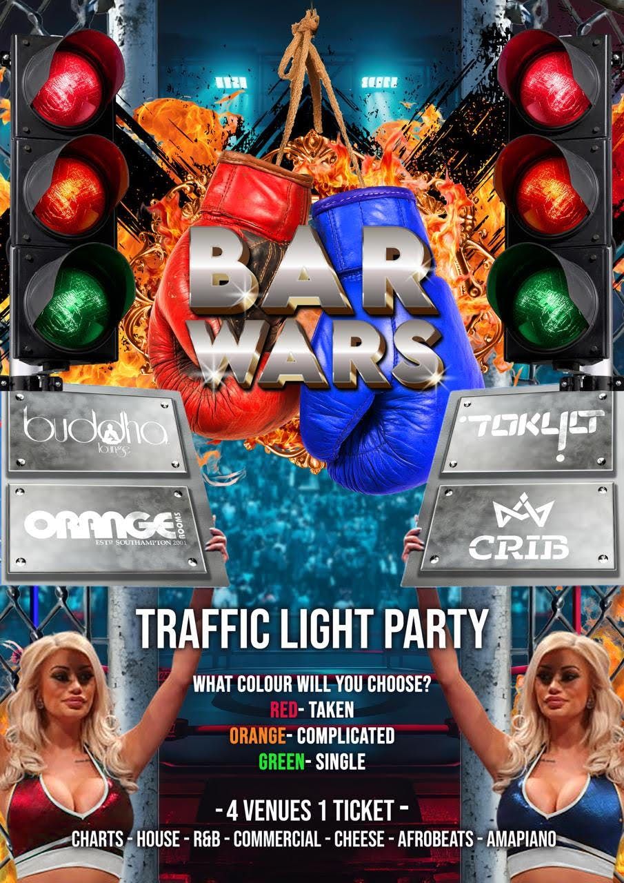 FRESHERS - BAR WARS MULTI VENUE TRAFFIC LIGHT PARTY \ud83c\udf3a\ud83d\udea6