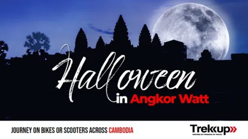 Halloween in Angkor Watt | Journey on Bikes or Scooters Across Cambodia