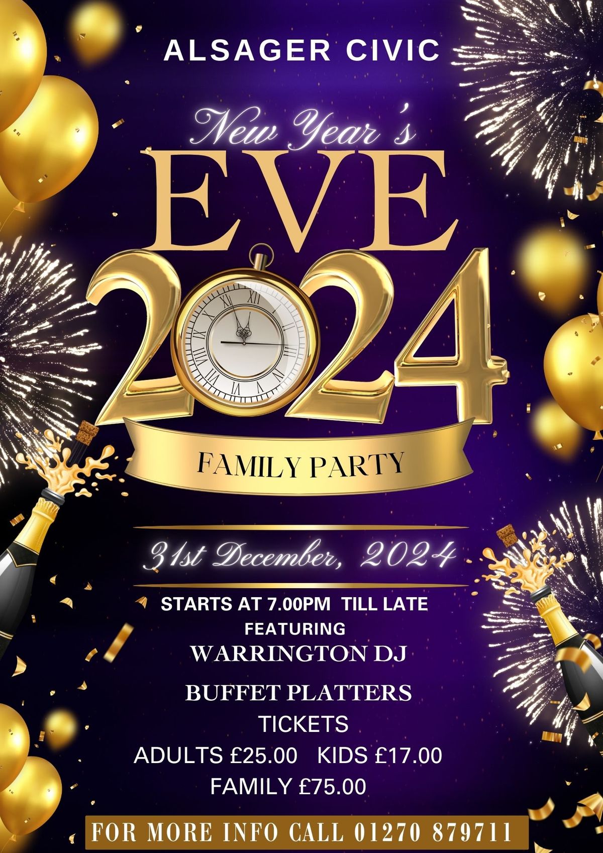 Alsager Civic Family NYE Party