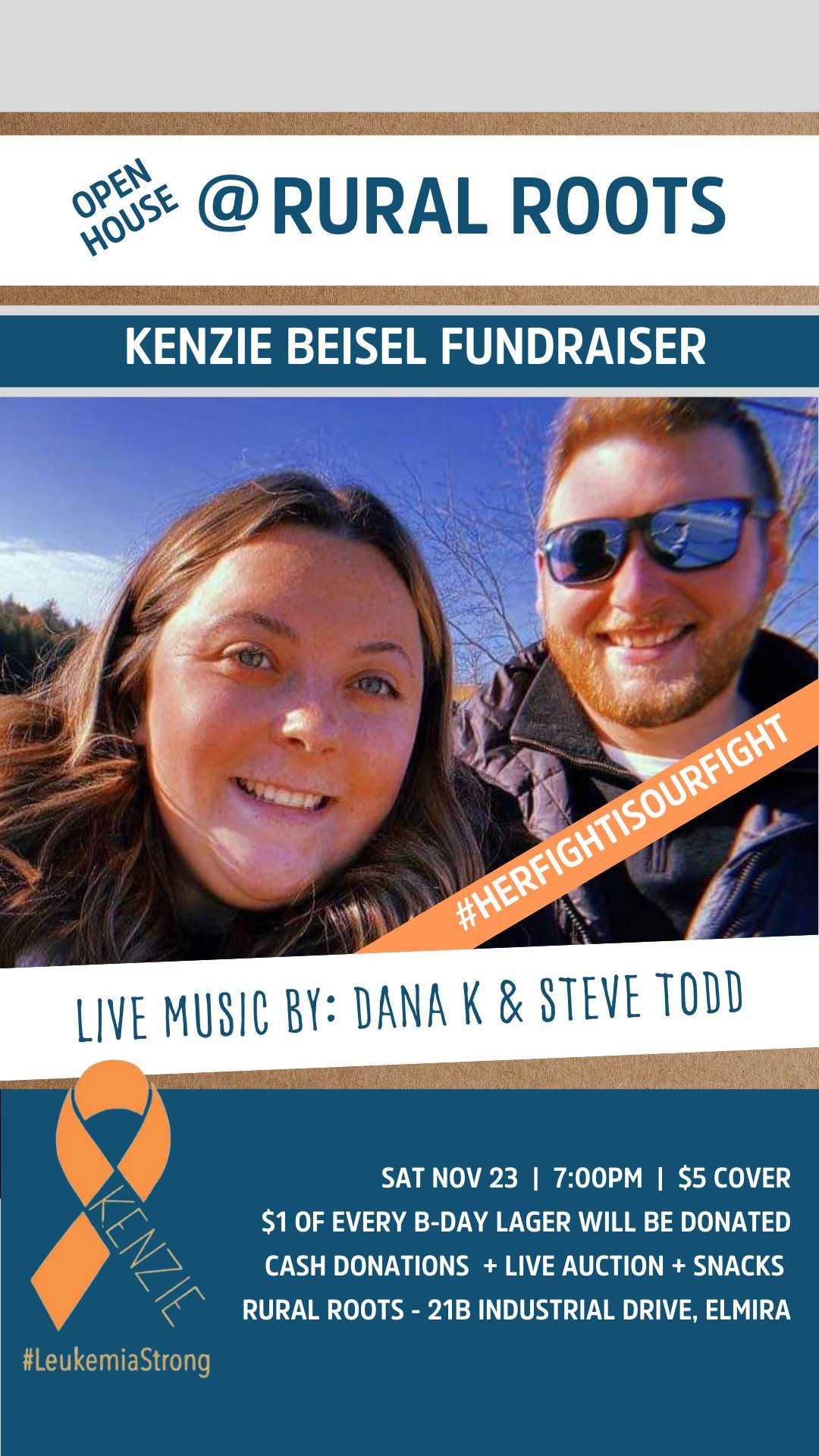 LIVE AT RURAL ROOTS: Dana K and Steve Todd - Kenzie Beisel Fundraiser