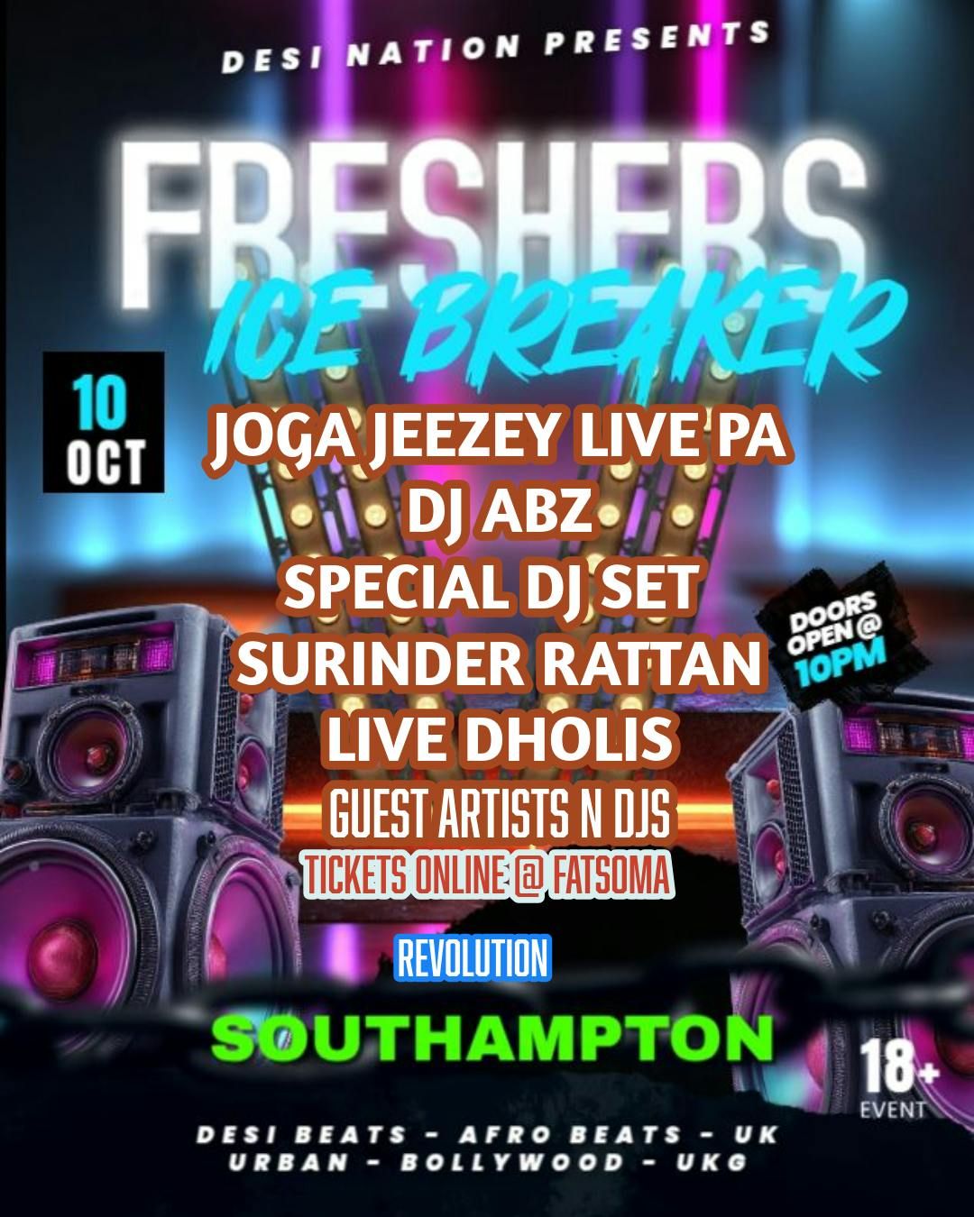 DESI NATION ICE BREAKER SOUTHAMPTON