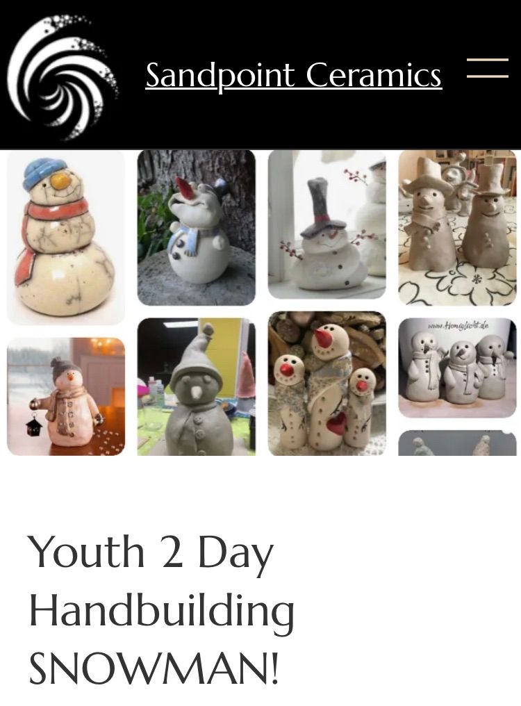 Adult Ceramic Snowman Workshop BYOB!