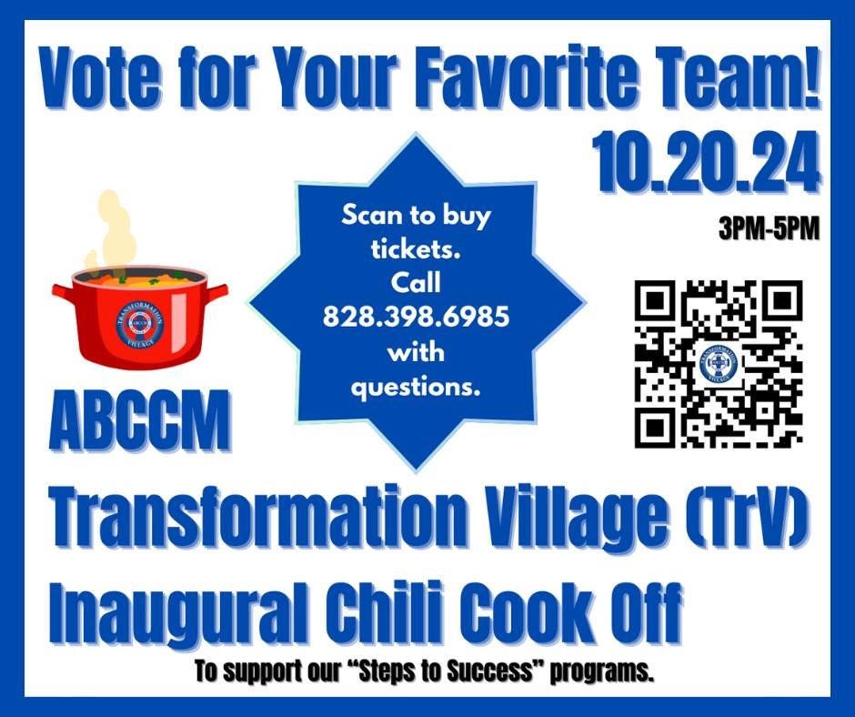 ABCCM Transformation Village Inaugural Chili Cookoff (Fundraiser)