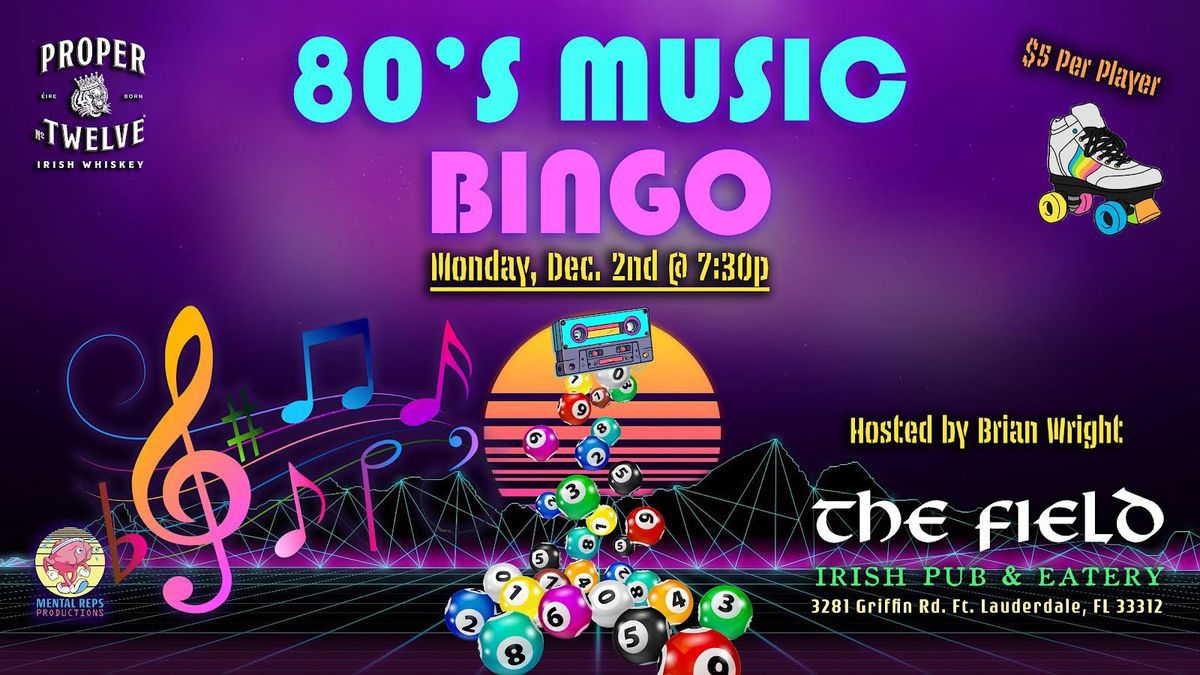 80'S MUSIC BINGO