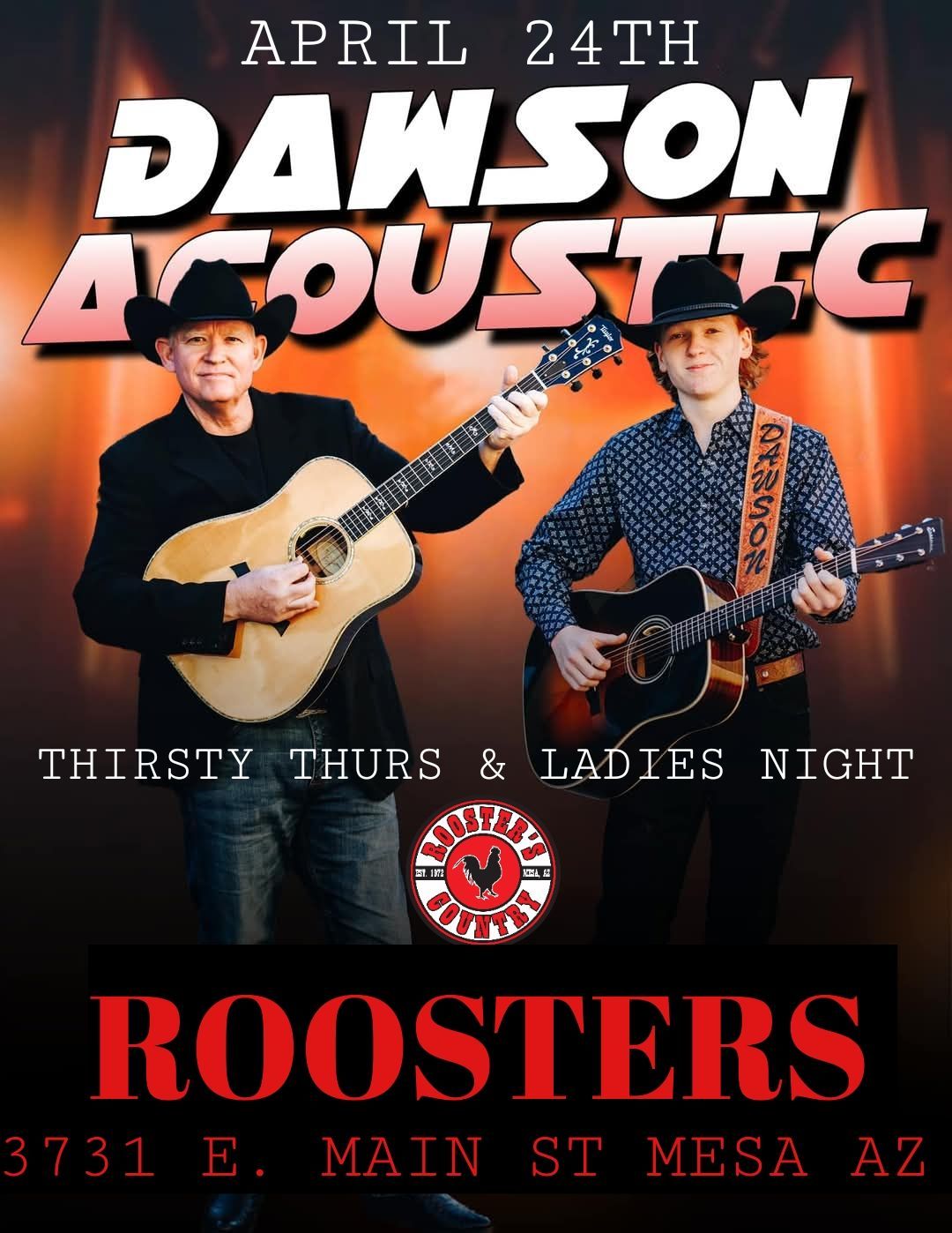 DAWSON ACOUSTIC @ ROOSTERS COUNTRY 