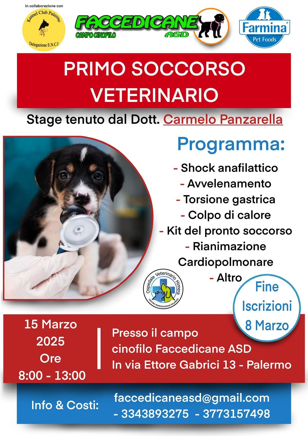 Corso Primo Soccorso Veterinario 