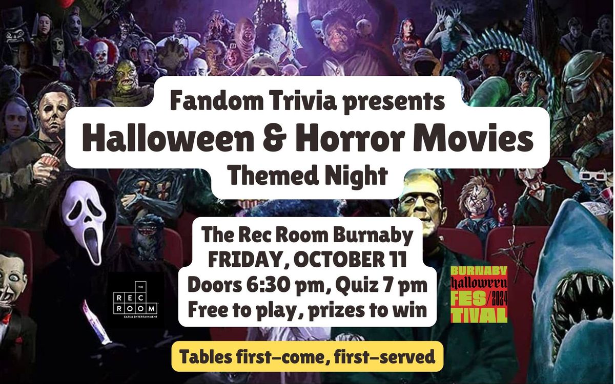 Halloween and Horror Trivia Night