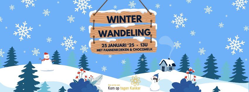 Winterwandeling ten voordele van Kom Op Tegen Kanker