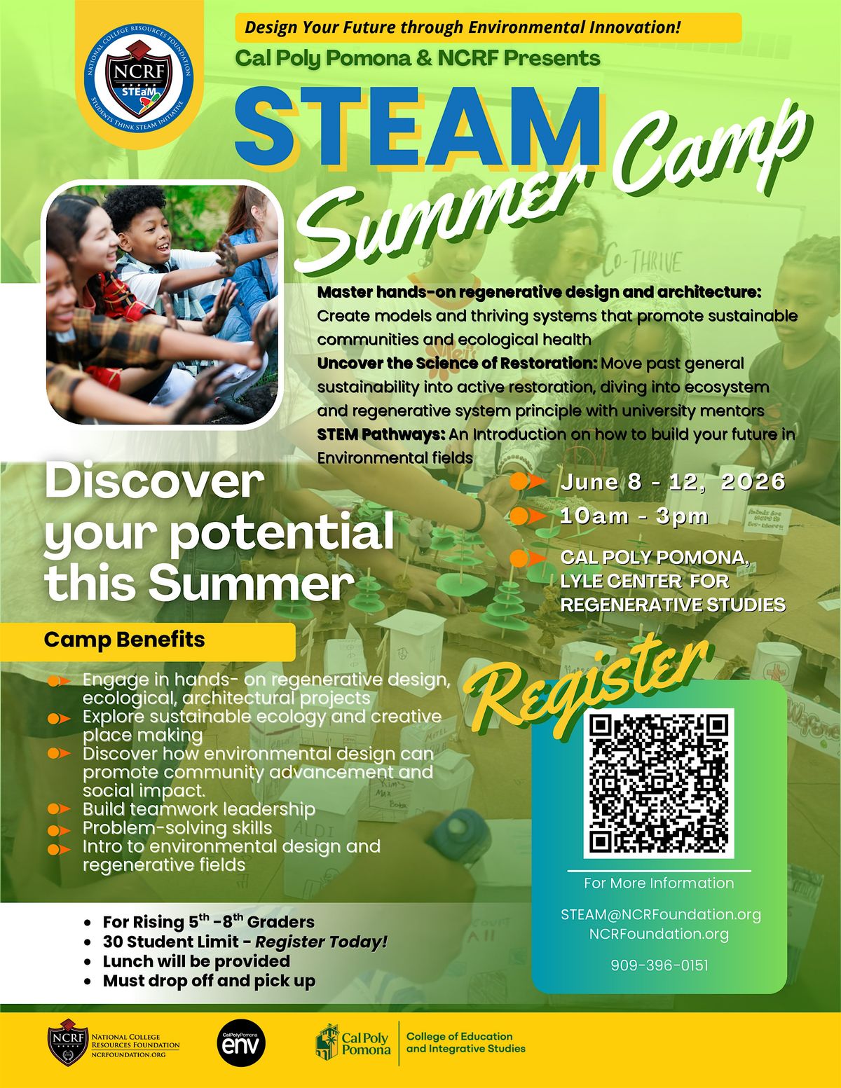 STEAM Summer Camp: Environmental Innovation for 5th -8th grade-FREE