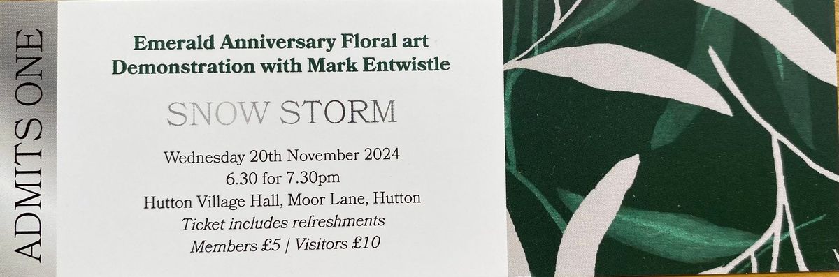 Floral Art Demonstration Gala Evening 'Snow Storm'with Mark Entwistle