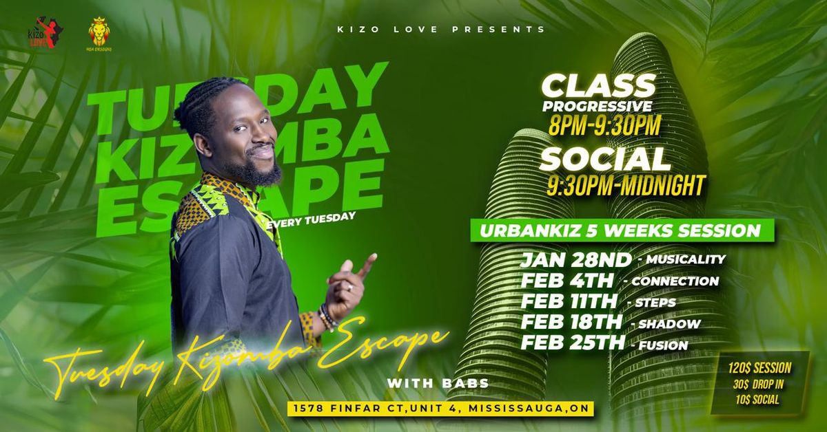 Tuesday Kizomba Escape | Urbankiz | Jan 28th 