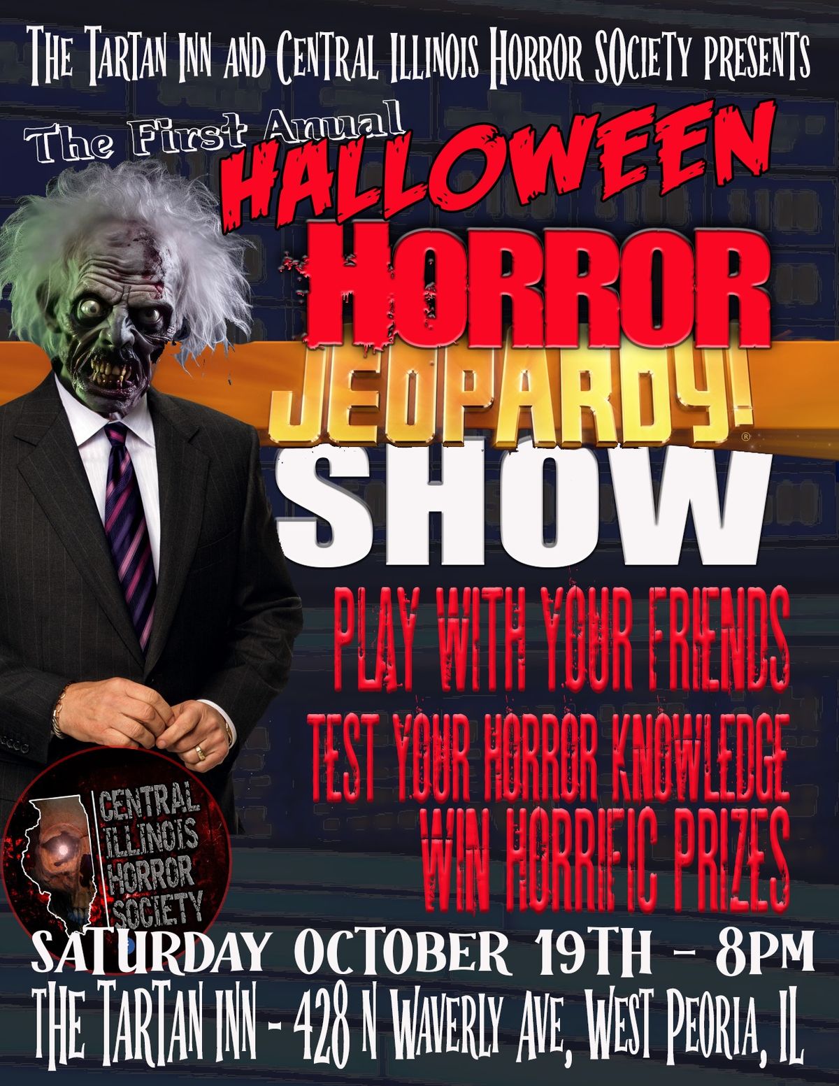 CIHS presents Halloween Horror JEOPARDY at the Tartan Inn