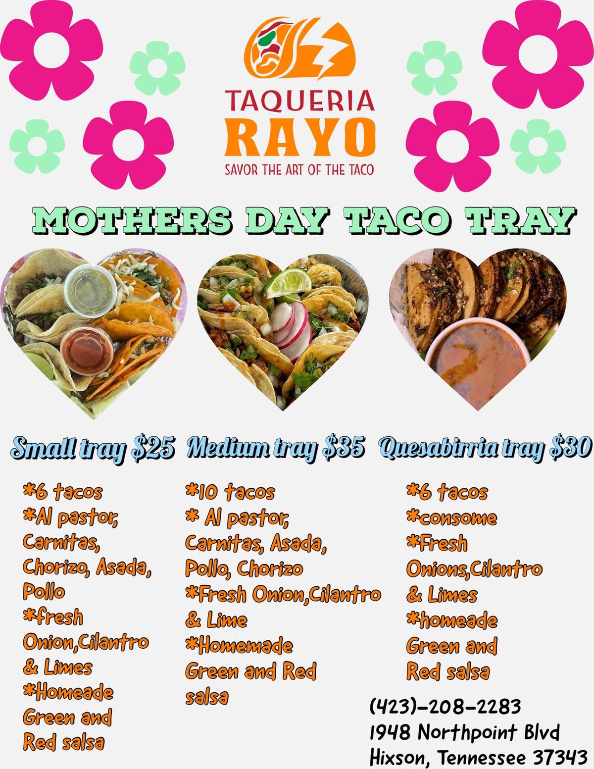 Mother's Day Heart-Shaped Taco Trays