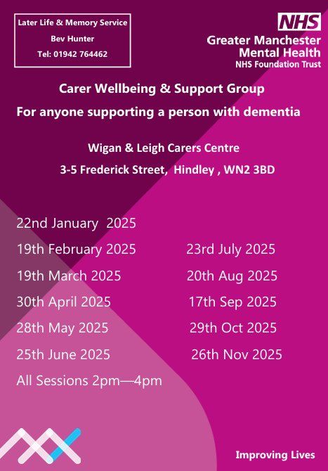 Dementia Carer Support Groups - Wigan and Leigh Carers Centre