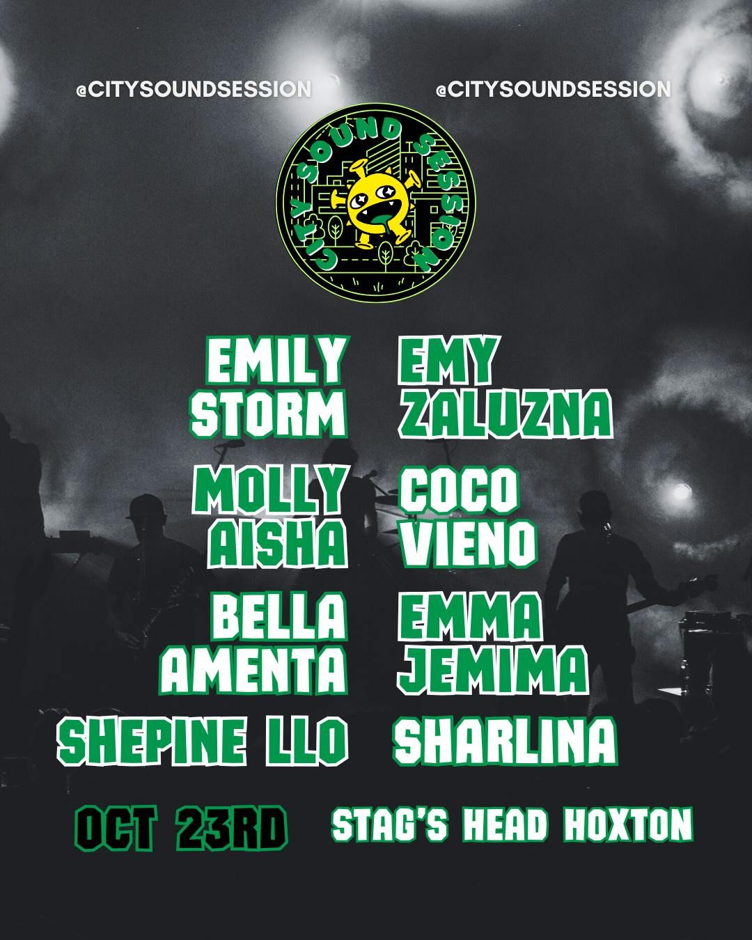 City Sound Session with Emily Storm, Emy Zaluzna, Molly Aisha, Coco Vieno, Bella Amenta, Emma Jemima and Sharlina
