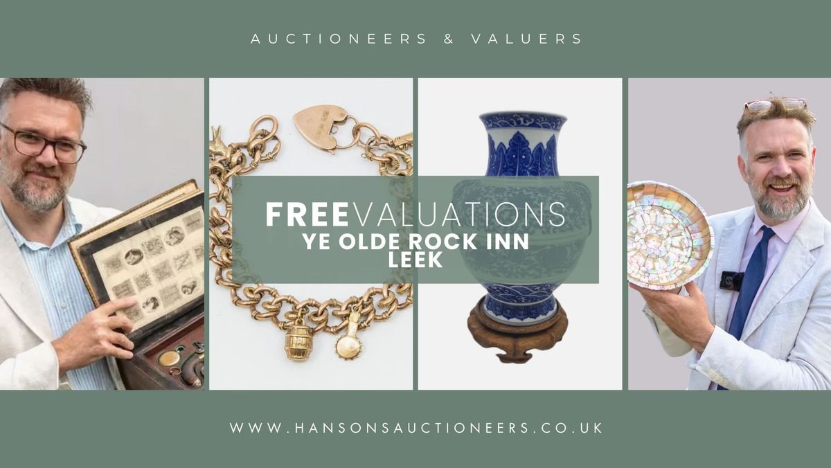 Valuation Day with Charles Hanson: FREE Jewellery & Antique Valuations at Ye Olde Rock Inn, Leek